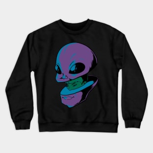 Hiding in Alien Crewneck Sweatshirt